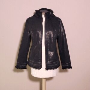 Black Mountain Faux Suede Outdoor Jacket Size L